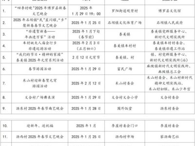 2025年博罗春节期间有什么活动?