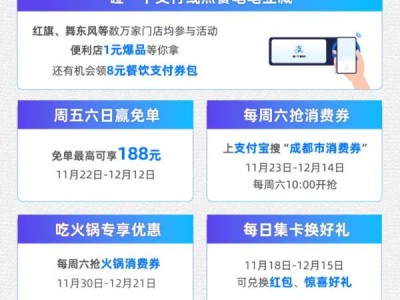 支付宝碰一下成都优惠汇总