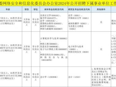 三亚市委网络安全和信息化委员会办公室2024公开招聘