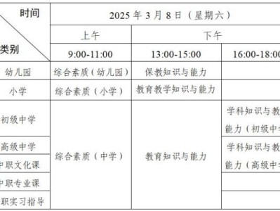 广东省2025年上半年教资什么时候考试?