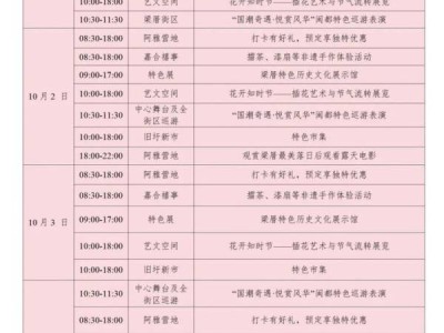 2024福州国庆节梁厝特色历史文化街区活动汇总