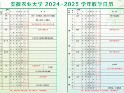 安徽农业大学什么时候放寒假2024-2025