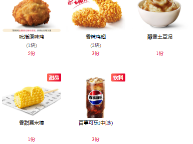 肯德基全家桶里面有什么