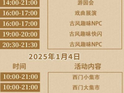 2025元旦义乌西门老街年味集活动时间