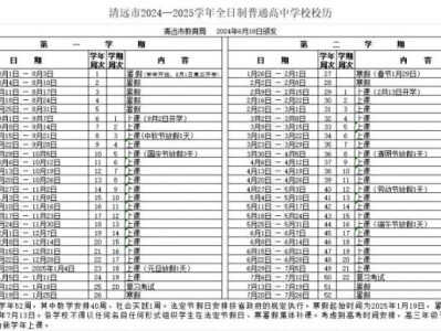 2025清远高中生什么时候放寒假?