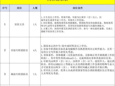 儋州消防2024年政府专职消防员文员招聘公告（岗位+报名）