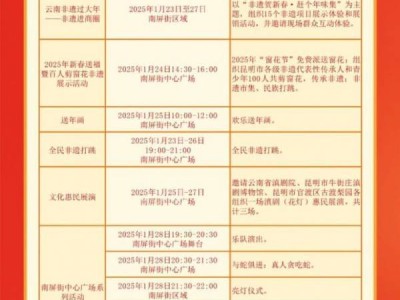 2025年昆明南屏街春节活动(时间+地点+内容)