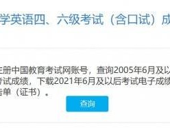2025英语四六级成绩查询时间是什么时候?(附4个成绩查询入口)