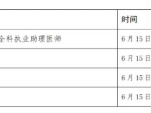 抚顺医师资格考试时间