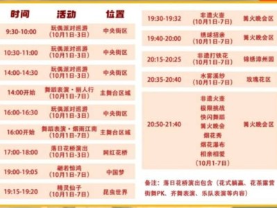 2024年漳州东南花都国庆假期活动安排