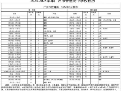 广州普通高中什么时候开始放寒假2025（寒假什么时候结束）