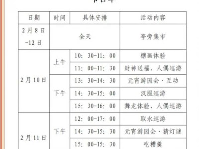 2025台州三门亭旁宁和吉市元宵活动攻略