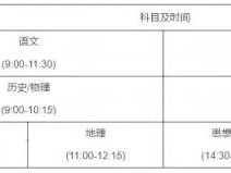 2025河南高考时间+科目+分数