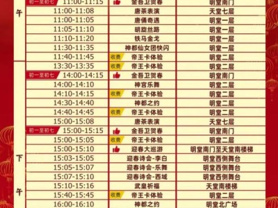 洛阳明堂天堂景区春节节目单(时间+地点)