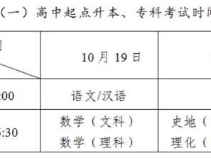 2024吉林省成考考试时间