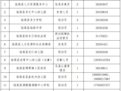 临高县2025年城镇公益性岗位招聘(岗位+报名+条件)