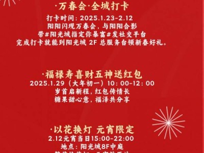 2025海口友谊阳光城春节元宵活动(舞狮+时间+地点+活动)
