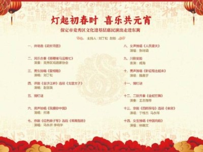 2025保定竞秀区元宵节主题系列活动一览