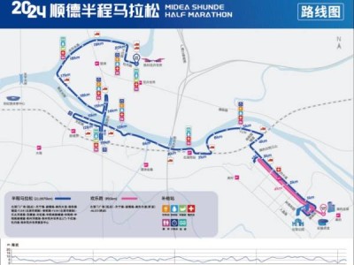美的·2024顺德半程马拉松路线图