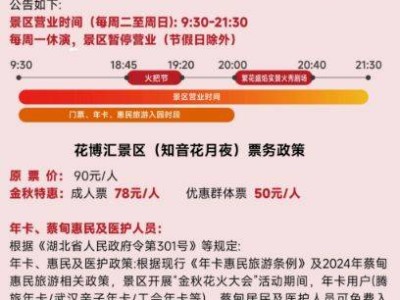 武汉花博汇首届金秋花火大会地点+时间+活动内容简介2024
