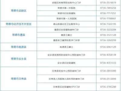 常德九价疫苗最新消息(持续更新)