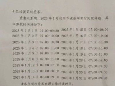 2025硇洲岛车渡船停航时间是什么时候(1月)