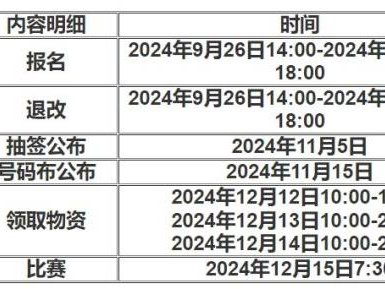 2024江门马拉松时间安排表