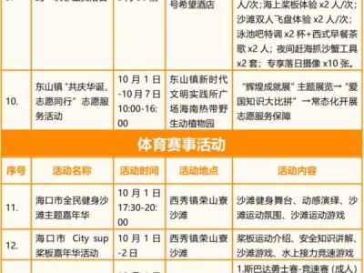2024海口秀英区国庆活动汇总