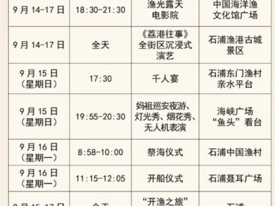 2024年象山开渔节活动时间表