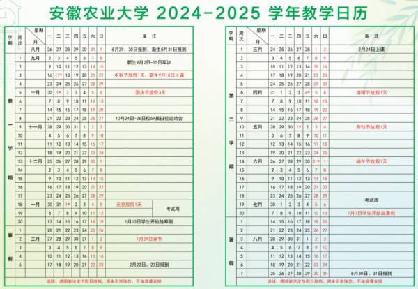 安徽农业大学什么时候放寒假2024-2025