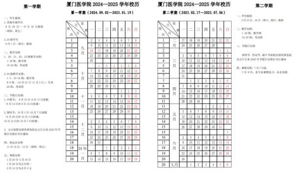 2024厦门医学院开学时间（秋季）