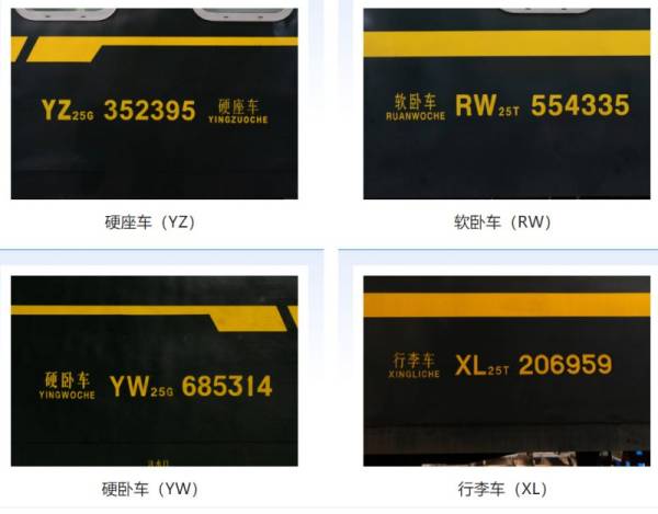 合肥火车/高铁上的字母和数字分别有什么含义（2）