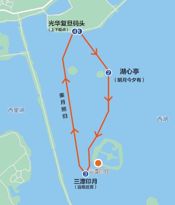 杭州2024年中秋西湖景区33个月亮拜月活动路线