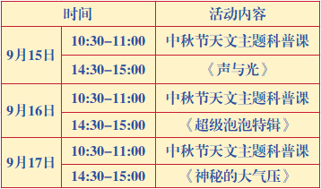 唐山科技馆中秋主题活动