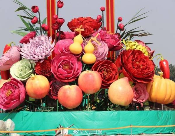 2024年天安门广场国庆主题花篮什么时候完工?