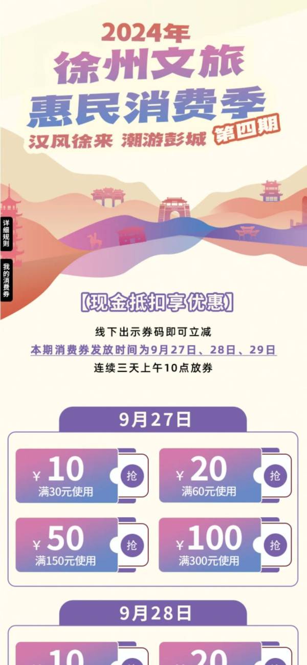 2024徐州文旅惠民消费券第四期有效期