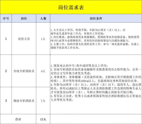 儋州消防2024年政府专职消防员文员招聘公告（岗位+报名）