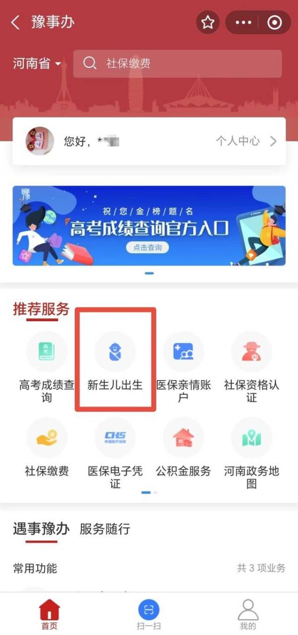 河南省新生儿出生一件事是什么意思