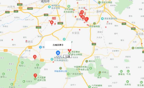 西安古观音禅寺附近景点