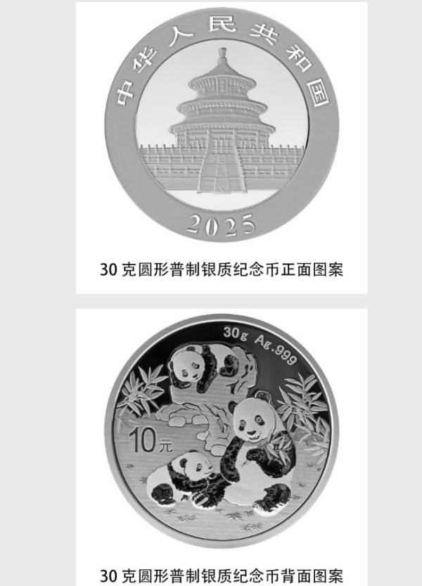 2025熊猫贵金属纪念币图案是什么样的?附正背面图案（7）