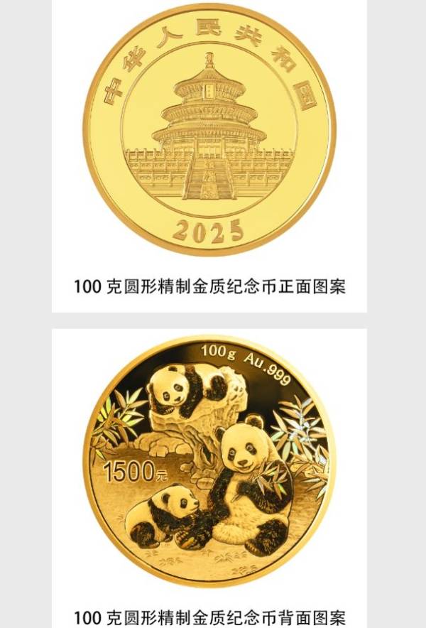 2025熊猫贵金属纪念币图案是什么样的?附正背面图案（10）