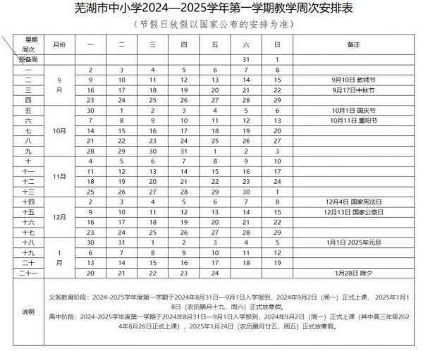 2025芜湖寒假什么时候开始？