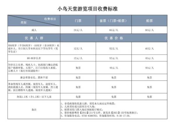 小鸟天堂套票什么时候可以买？