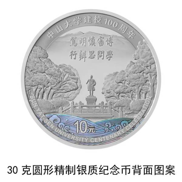 中山大学建校100周年金银纪念币长什么样子？（4）
