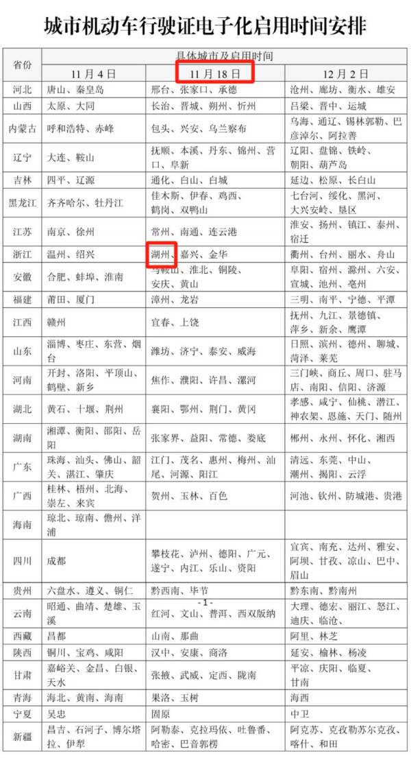 湖州什么时候可以领取电子行驶证呢？