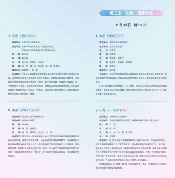 2024华东六省一市戏剧小品大赛节目单（5）