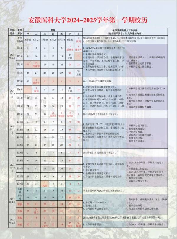 安徽医科大学寒假时间在什么时候（最新）