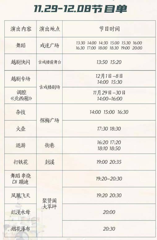 2024年绍兴越剧小镇电音节都有什么演出？