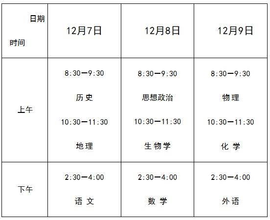 2024下半年河北高中学业水平合格性考试考前提示