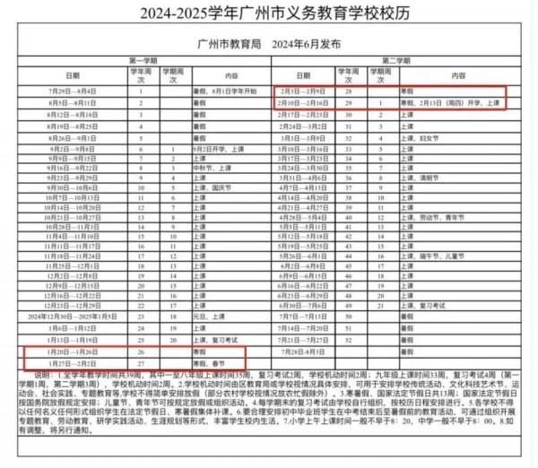 2024广州市中小学什么时候放寒假?(2) 2024广州市中小学什么时候放寒假?(2)